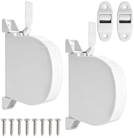 Lot de 2 enrouleurs de sangle de volet roulant avec sangle blanche