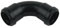 FLOPLAST 40mm Black Pushfit Waste Pipe Bend - Bag of 2