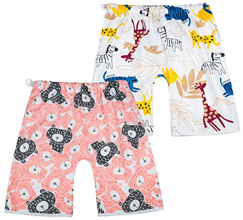 FLYISH DIRECT 2 Stück Baby Windelrock Windelhose Töpfchen Trainingshose für Kinder Töpfchentraining, L, 4-8 Jahre/4-8T