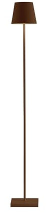 Zafferano, Poldina Lampe L, Kabellose, Wiederaufladbare Stehlampe mit Touch Control, Geeignet für Wohnzimmer und Außenbereich, Dimmer, 2200-3000 K, Höhenverstellbar 52-122 cm, Farbe Corten