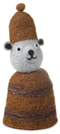 Eierwärmer Bär 15 cm - Textil - Braun