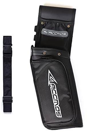 ACCMOS Faretra di Frecce Borsa di Ausilio al Rilascio Universale Borsa per Frecce Borsa per il Rilascio Delle Frecce per Arco Ricurvo Arco Compound Caccia e Pratica di Tiro con L'arco (Black)