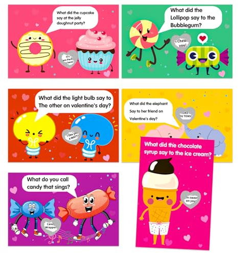 JUESMOS Valentines Day Cards for Kids 30PCS Funny Scratch off Joke Cards with Stickers Valentine's Greeting Cards Valentines Exchange Gift Cards for Kids School Classroom