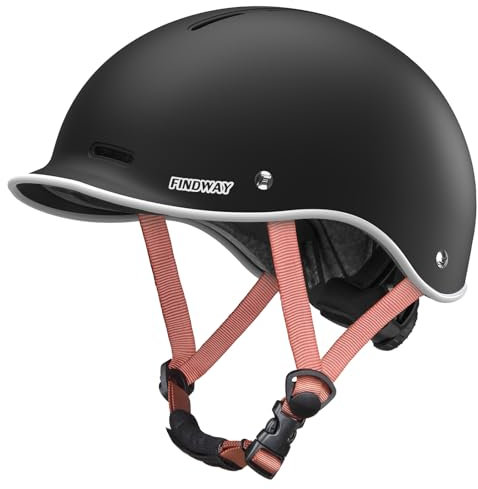 Findway Fahrradhelm, Fahrradhelm Damen und Herren, Radhelm für Stadtverkehr &Pendler, Rennradfahren &Skaten, mit 14 Belüftungskanäle Cityhelm Einstellbare Fahrradhelme