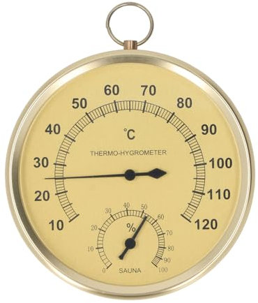 Termómetro De Sauna, Higrotermógrafo De Sauna, Equipo De Medición De Temperatura De Humedad para Interiores Y Exteriores, para Invernadero De Jardín Doméstico