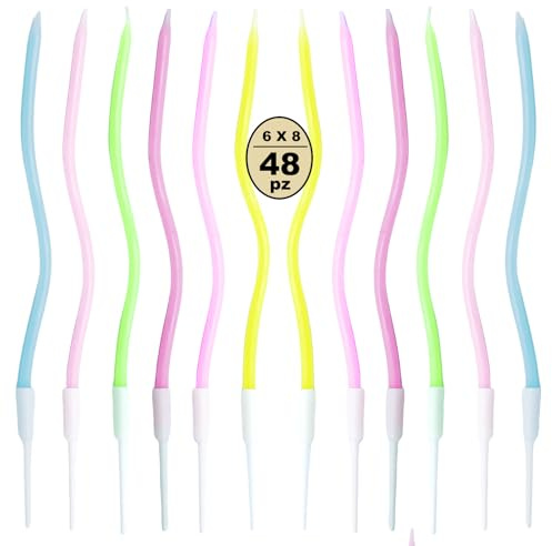 Festa Centro 48 Candele Torta Compleanno Spirale Makaron