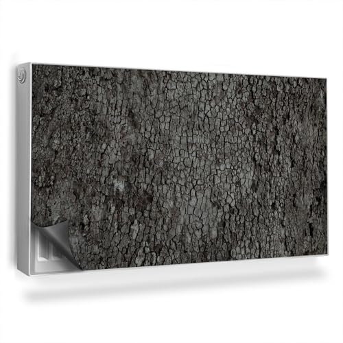 Alfombrilla Magnética 110x60 cm para Radiador Magnético Panel Decorativo Protección contra el Polvo y Daños Fácil Instalación - Corteza Oscura de un árbol Viejo, atmósfera Oscura.
