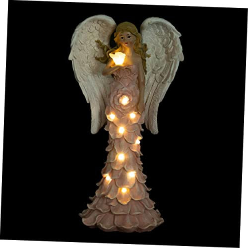 BAZEITFLOW Lampe Solaire Ange pour Décoration Jardin Patio Pelouse Porche Spots Solaires Lampe De Jardin