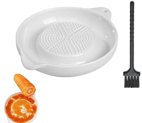 Broyeur de céramique de haute qualité pour la cuisine - pour le gingembre, l'ail, le citron et la sauce de pomme, y compris brosse de nettoyage, design élégant et durable pour la cuisson