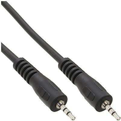 InLine Câble jack stéréo 2,5 mm mâle vers mâle Noir 1 m Noir