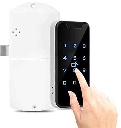 Electronic Cabinet Lock, Smart Digital/IC Card Password Entry Lock, Touch Keypad Electronic Wardrobe File Cabinet Lock, Keyless Furniture Drawer Lock Door Lock Replacement for Home Office