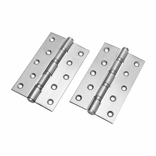 ONPIRA 1 Paar Edelstahl Scharniere 100mm – Türband Türscharnier Edelstahlscharniere Beschlag für Türen & Möbel