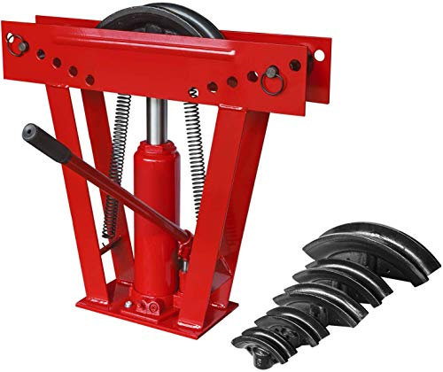 Dobladora hidraulica de tubos 12 toneladas hasta 2 con 6 adaptadores. Curvadora de tubos