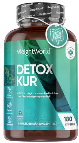 WeightWorld Detox & Cleanse - 180 Capsules - 2 Months Supply - Prebiotics & Probiotic Complex - Vegan Detox & Cleanse Supplements - Non-GMO & GMP-Approved - for Men & Women