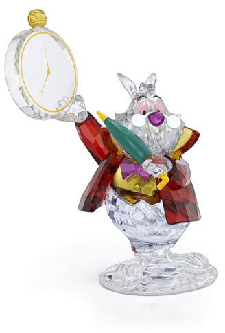 Swarovski Alice in Wonderland Weißes Kaninchen, Detailverliebte Figur in Mehrfarbigem Kristall