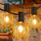 Ollny Lichterkette außen 5 M mit Netzbetrieb Lichterkette Outdoor mit 13+1 G40 Glühbirnen Wasserdichte LED-Lichterkette aussen für Garten Camping Pavillon Terrasse Hochzeiten Partys