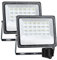 CREATESTAR Faretto Led da Esterno 50W 2 Pezzi, 5000LM Faretti Led Esterni 6500K luce bianca fredda, IP66 Impermeabile Faro Led Esterno per magazzino, garage, giardino, parcheggio, campo sportivo