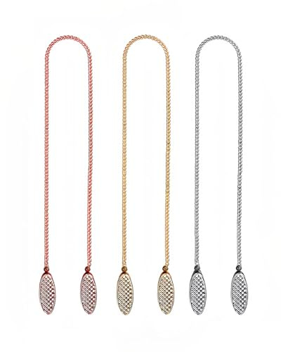 AORHOFJ 3 Pezzi Clip di Tovaglioli Acciaio Inox Catena Clip Fissare Grembiule Bavaglini Tovaglioli Adatto Anziani Adulti Bambini，portatovaglioli，grembiule per tovagliolo