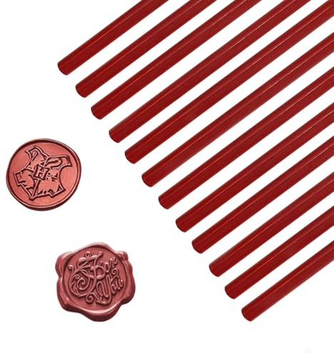 Bâtons de Cire Vintage, Cire Sceau, Ensemble de Cire à Cacheter, 12 Pièces Cire à Cacheter, Antique Cire d'Étanchéité, Sceaux de Cire Octogonaux, Cire Bâton, Lettre Cire Bâton avec Mèche