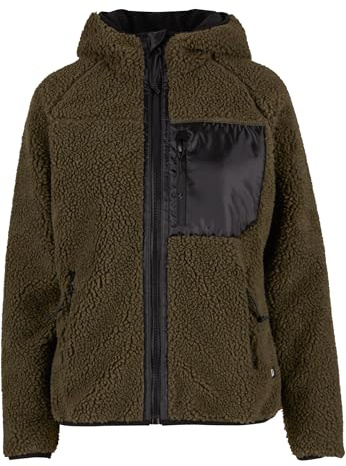 Brandit Women Teddyfl. Jacket Hood 15Y, Color: olive, Size: XL