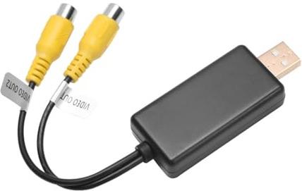 Reapyyt Interfaz de la caja adaptador de salida de vídeo USB a CVBS para la conexión al monitor del dispositivo de visualización para dispositivos de radio Android(A)