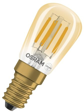 OSRAM LED-lysrör Vintage 1906 T26 glödtråd, 2,8W, E14, guld, klar, rekommenderas för hyllbelysning, speglar, linjära belysningslösningar, accentbelysning i montrar