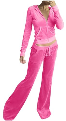Chandal Mujer Completo Terciopelo Conjunto Deportivo Invierno Otoño Original Ropa Deportiva Dos Piezas Talla Grande Chaqueta Moda Sudaderas con Cremallera Y Pantalones Conjuntos Deportivos Fitness