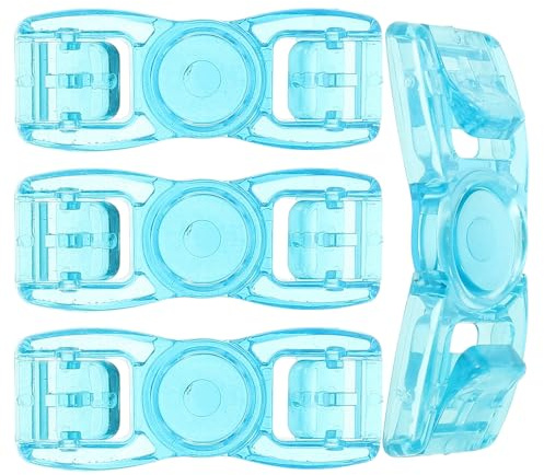 Luxshiny Lot de 4 Boucles de Réglage pour Lunettes de Natation, Clips en Plastique Noir, Fermoirs Universels pour Lunettes de Natation, Accessoire Piscine Pratique et Ajusteur