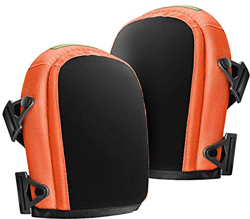 GRÜNTEK Soft-Knieschoner Klassik mit 2 Strips, Knieschützer Kniepolster, Comfort Gel Innenpolster, Handwerk und Zuhause, Knie-Pads, Kniekissen Arbeit, Knie-Matte, Knieschutz Gartenarbeit, Pflastern