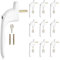Justech Window Handle 10 Pieces Window Handles Universal Inline Espag UPVC Smart Spindle Window Lock Handle Lockable Window Handle-White
