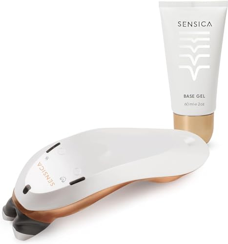 Sensica SensiLift Dynamic Radio Frequency Anti Aging Skin Tightening Device - RF Facial Message, Smart Temperature Sensors, Lifts & Tightens Skin, Collagen Production Boost - With Base Gel