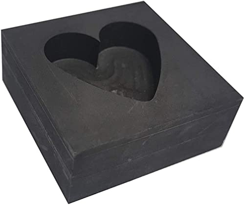 LLF Heart Graphite Mold Casting Ingot Mold Metal Refining Scrap Gold Silver Heart Mold
