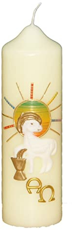 Vela de Pascua con revestimiento de cera de cordero, aprox. 165/50