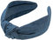 axy Haarreif mit Knoten aus Jeansstoff - Wunderschön Damen Stirnband Haarschmuck Haarreifen HR35J (Blau)