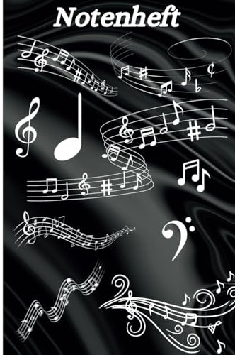 Notenheft DIN A4 leer Notenlinien schwarz 100 Seiten (Notenhefte DIN A4)