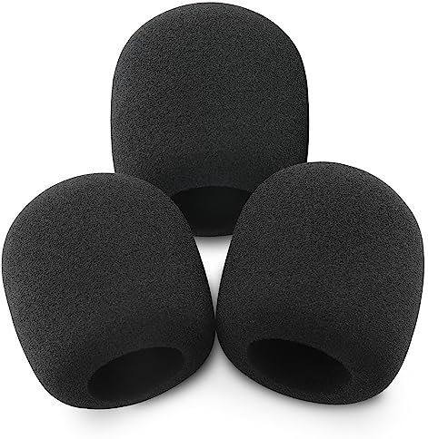 LEFXMOPHY Pop Filter for Samson Q2U Mic Cover Microphone Replacement Foam, 3pack Windscreen