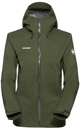 Mammut Outdoor Hardshell Hooded Jacket Women | Damen Jacke für Outdoor, Wasserdicht & Atmungsaktiv, Wanderjacke, Funktionsjacke, Hardshelljacke, Wassersäule 20.000 mm | Dark Marsh, XXL