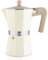 Sivaphe Espresso Kaffeemaschine 9Tassen/450ml Aluminium Moka Kanne,Coffee Maker Moka Pot für Herdplatte, Gas & Elektroherd geeignet, hitzebeständiger Griff, Weiß