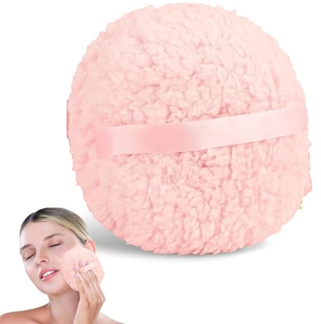 Large Body Powder Puff - Pink Powder Puff - Extra Soft 6x3 Applicator for Women, Dusting Puffs (Pink)