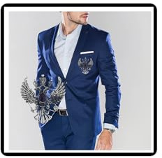 Broche de águila bicéfala de cristal, corona de estrás, alas, solapa, alfiler de solapa vintage, alfiler de pecho para cuello, insignia, abrigo, traje, falda, remaches, accesorios para hombres y