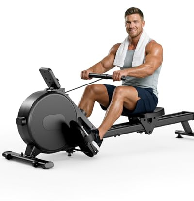 Superun 2026 Upgraded Rowing Machines for Home, Magnetic Rowing Machine with 32 Levels, Rower Machine of Quiet Resistance & 300LBS Weight Capacity, Row Machine with LED Monitor, App Supported, Black