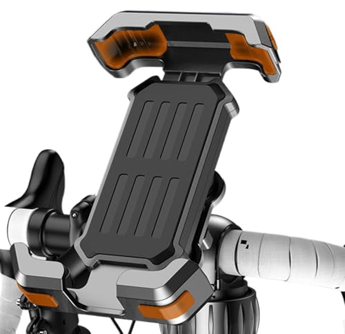 yztju Support de téléphone pour vélo - Pince de Guidon en Noir - Poignée pour téléphone Portable de Moto - Support d'appareil pour Scooter - Véhicules électriques - Navigation de Moto de Route