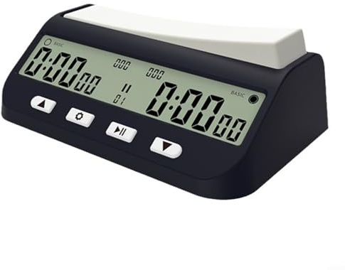 Risveglio Reloj digital de ajedrez con pantalla transparente y botones grandes para ajedrez internacional chino para juegos de interior
