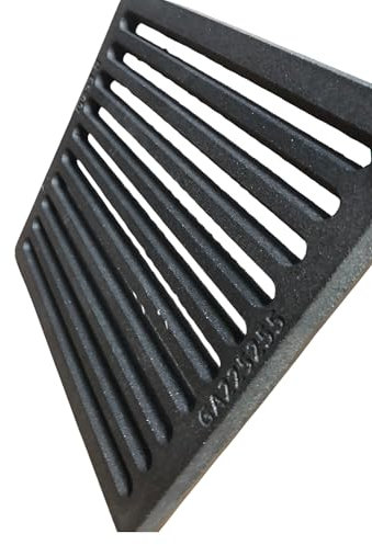 Rejilla de hierro fundido para chimenea de 22,5 x 25,5 cm de espesor 1 cm.