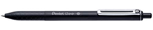 Pentel BX470-A kulspetspenna iZee, tryckmekanik, metallklämma, 0,5 mm linjetjocklek, 1 st, svart
