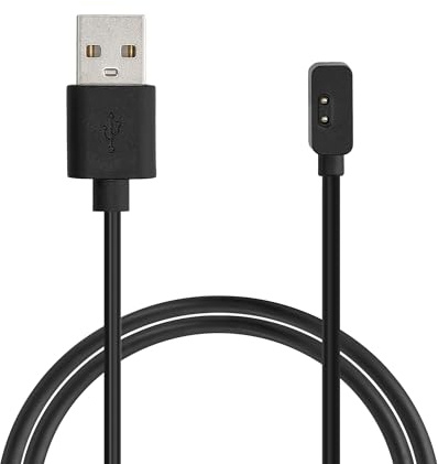 kwmobile USB Kabel Charger kompatibel mit Xiaomi Redmi Watch 2 Lite/Redmi Watch 3 / Band 7 Pro/Smart Band Pro Ladekabel - Smart Watch Ersatzkabel - Fitnesstracker Aufladekabel in Schwarz