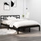Norheim Massivholzbett Holzbett Bettrahmen Mit Lattenrost Doppelbett Bett Lattenrost Massivholzbett Komforthöhe Schlafzimmer Schwarz 140x200 cm
