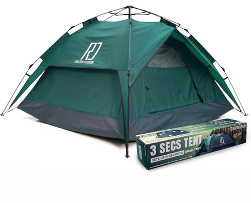 Reactive Outdoor Tent - 3 Second Tent - 3 Sec Instant Pop Up - Easy and Quick Setup Camping - 1 Person Setup Waterproof Double Layer Outdoor Camping (Small (1-2 Person))