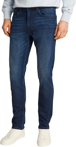 Tommy Hilfiger Men's CORE Bleecker DEEP Blue MW0MW39042 Slim, Denim, 34W / 32L