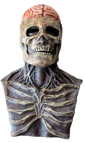 Hel ansikte skalle huvudbonad - latex skelettmasker, halloween skrämmande latex huvudbonader | skalle latex halloween huvudbonad täckning |